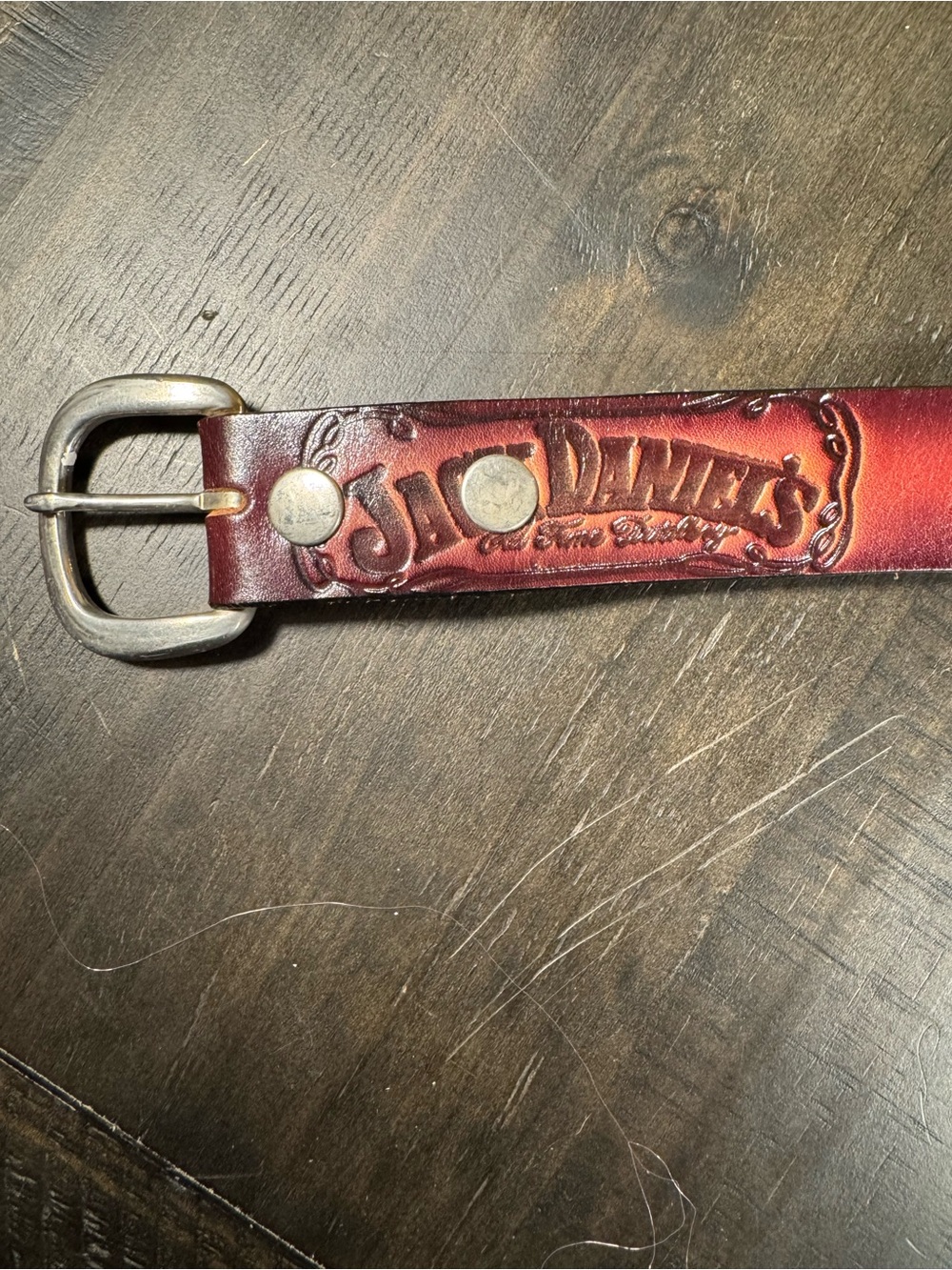 VTG Jack Daniels Old No 7 Embossed Leather Belt Size 40 Made in USA
